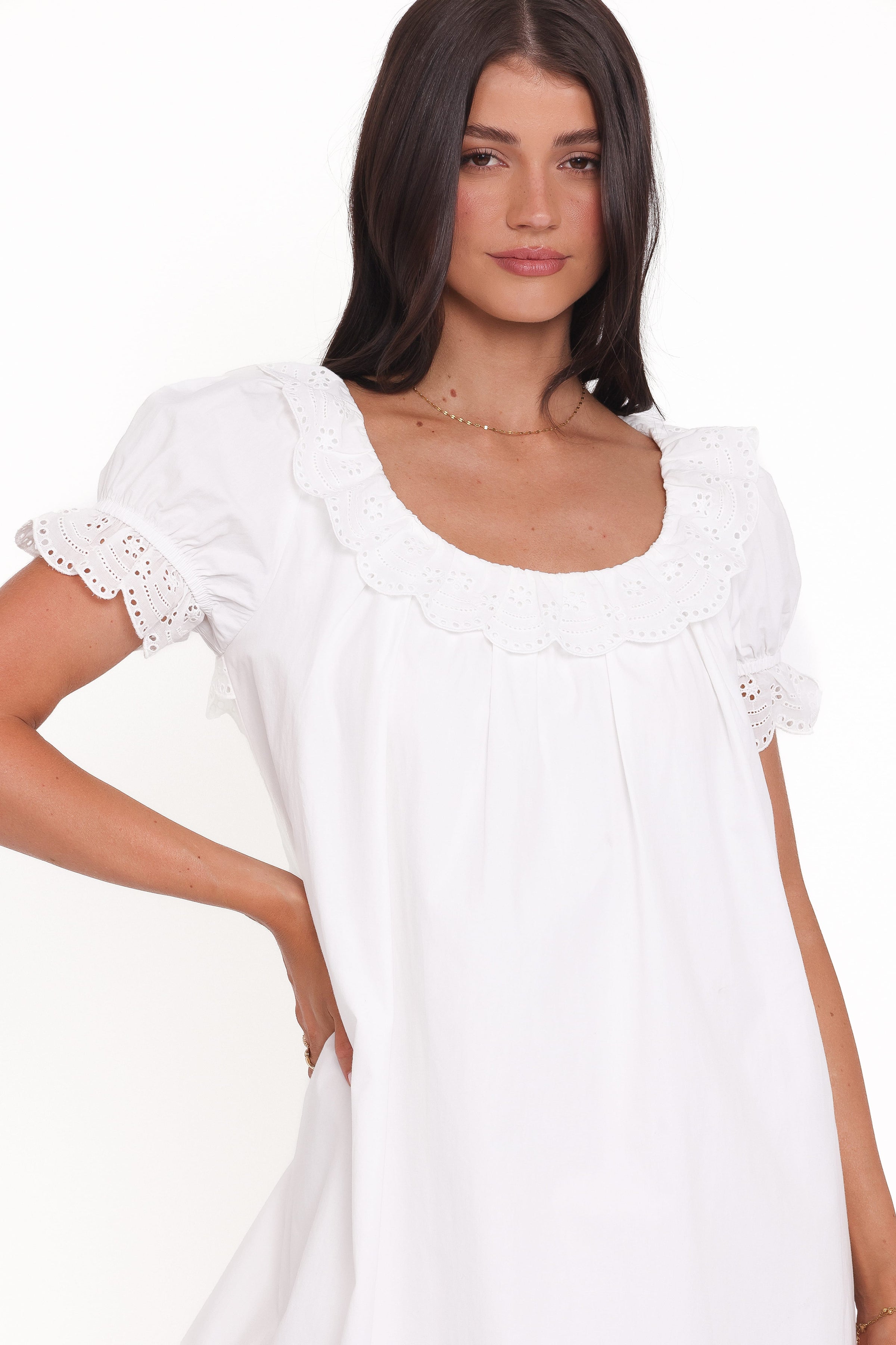 Merlyn Mini Dress - White S Merlyn Mini Dress - White S