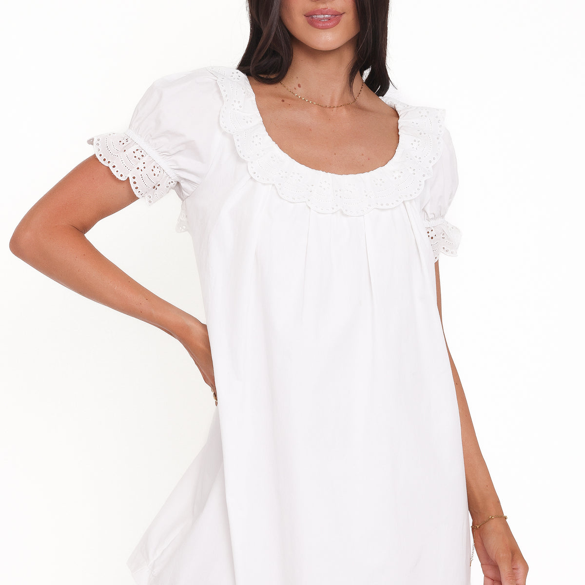 Merlyn Mini Dress - White | Petal & Pup USA Merlyn Mini Dress - White | Petal & Pup USA