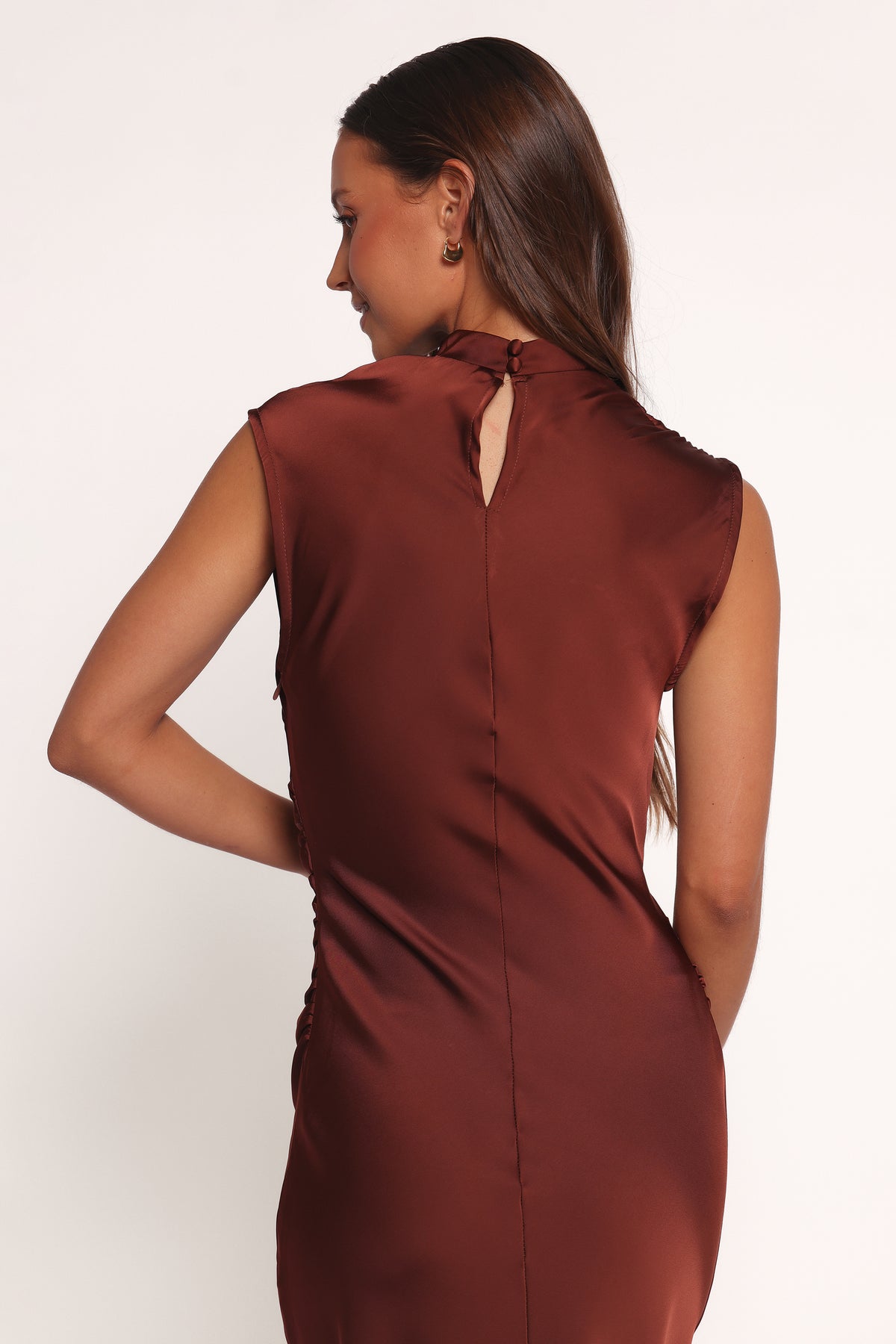 Meryn High Neck Dress - Brown | Petal & Pup USA Meryn High Neck Dress - Brown | Petal & Pup USA
