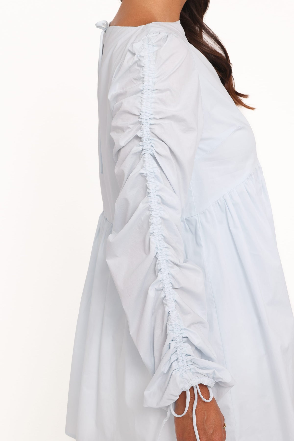 Petal and Pup USA DRESSES Micaela Long Sleeve Mini Dress - Baby Blue