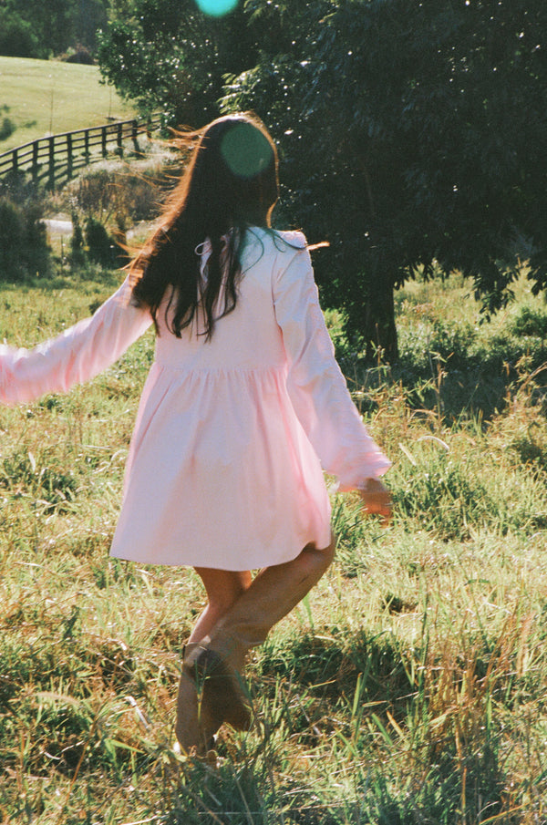 Petal and Pup USA DRESSES Micaela Long Sleeve Mini Dress - Pink