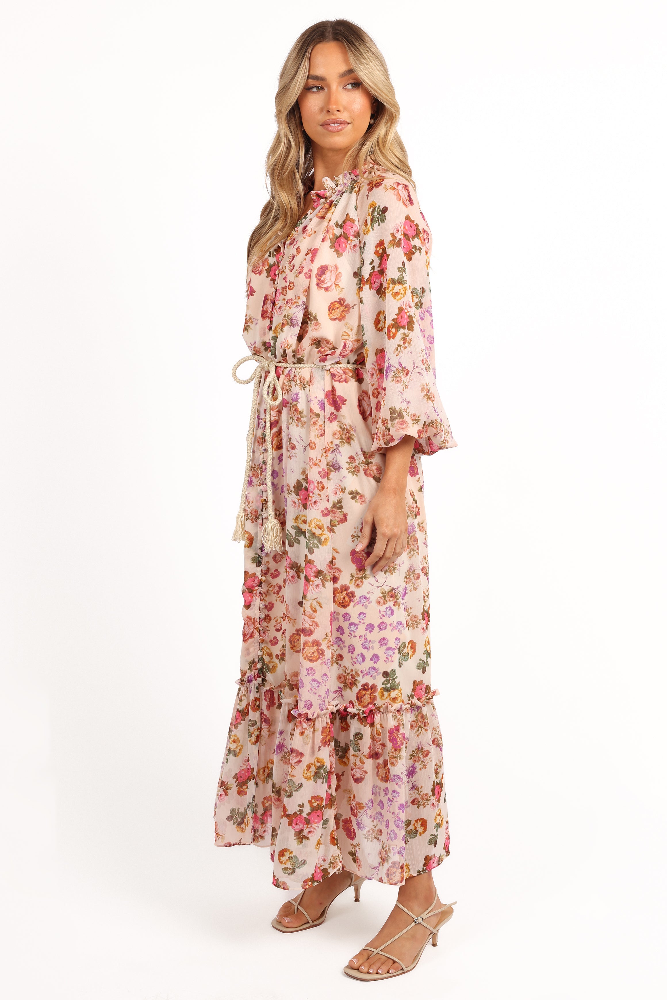 Petal and Pup USA DRESSES Micah Long Sleeve Midi Dress - Blush