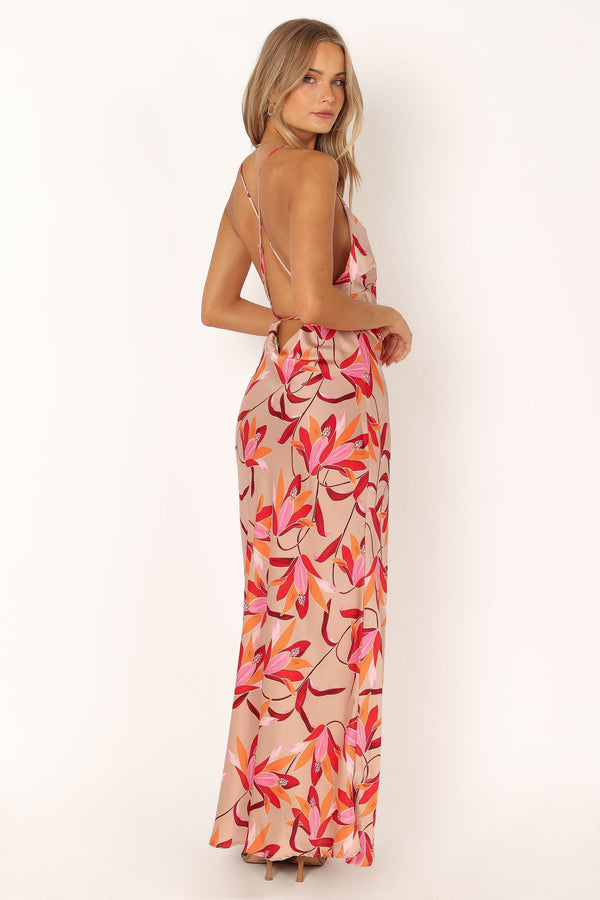 Petal and Pup USA DRESSES Mila Maxi Dress - Coral Print