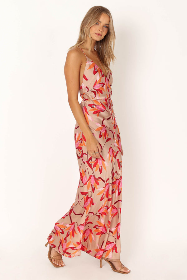 Petal and Pup USA DRESSES Mila Maxi Dress - Coral Print