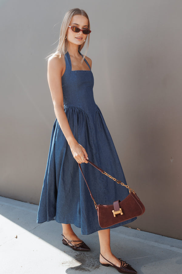 Una Midi Dress - Light Denim