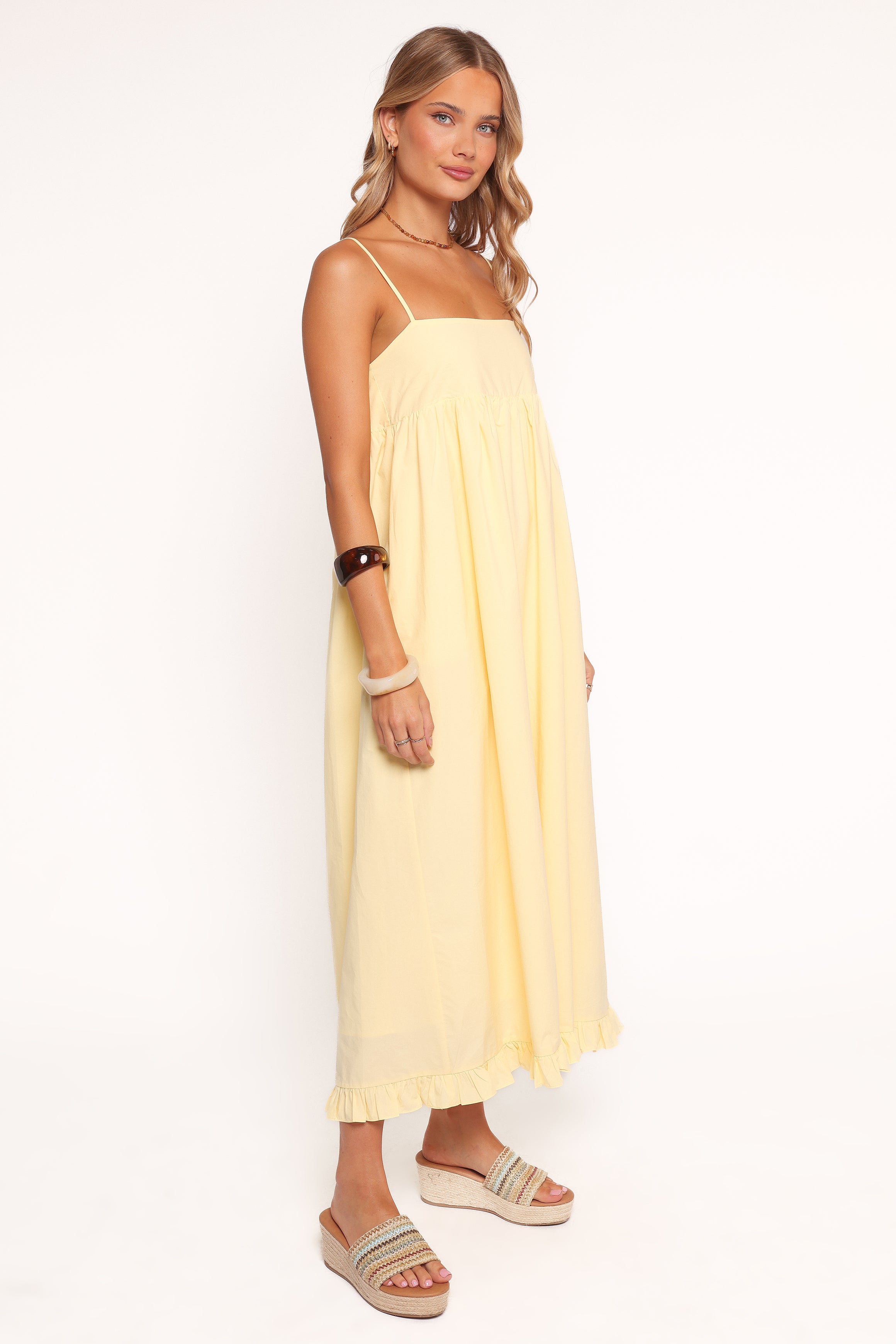Petal and Pup USA DRESSES Miuccia Maxi Dress - Butter Yellow
