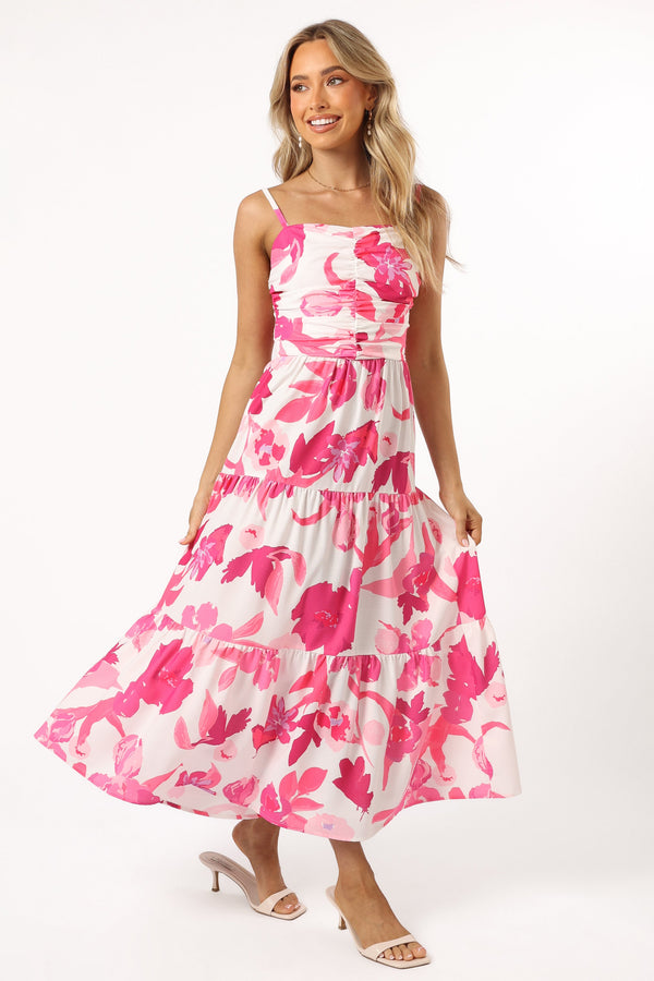 Petal and Pup USA DRESSES Monika Maxi Dress - Pink Floral