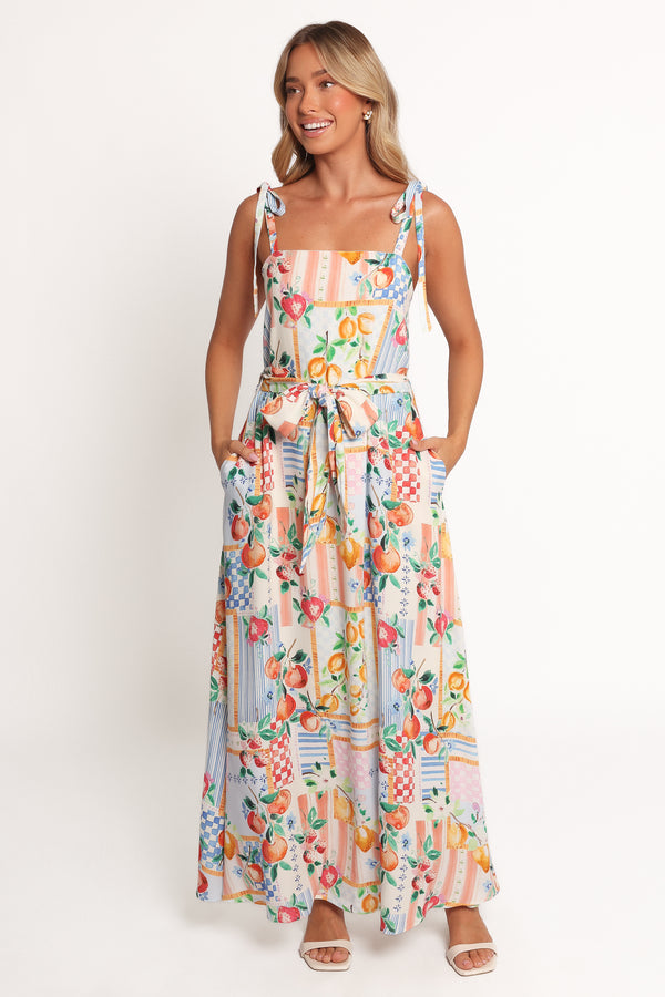 Aurelia Maxi Dress - White Floral