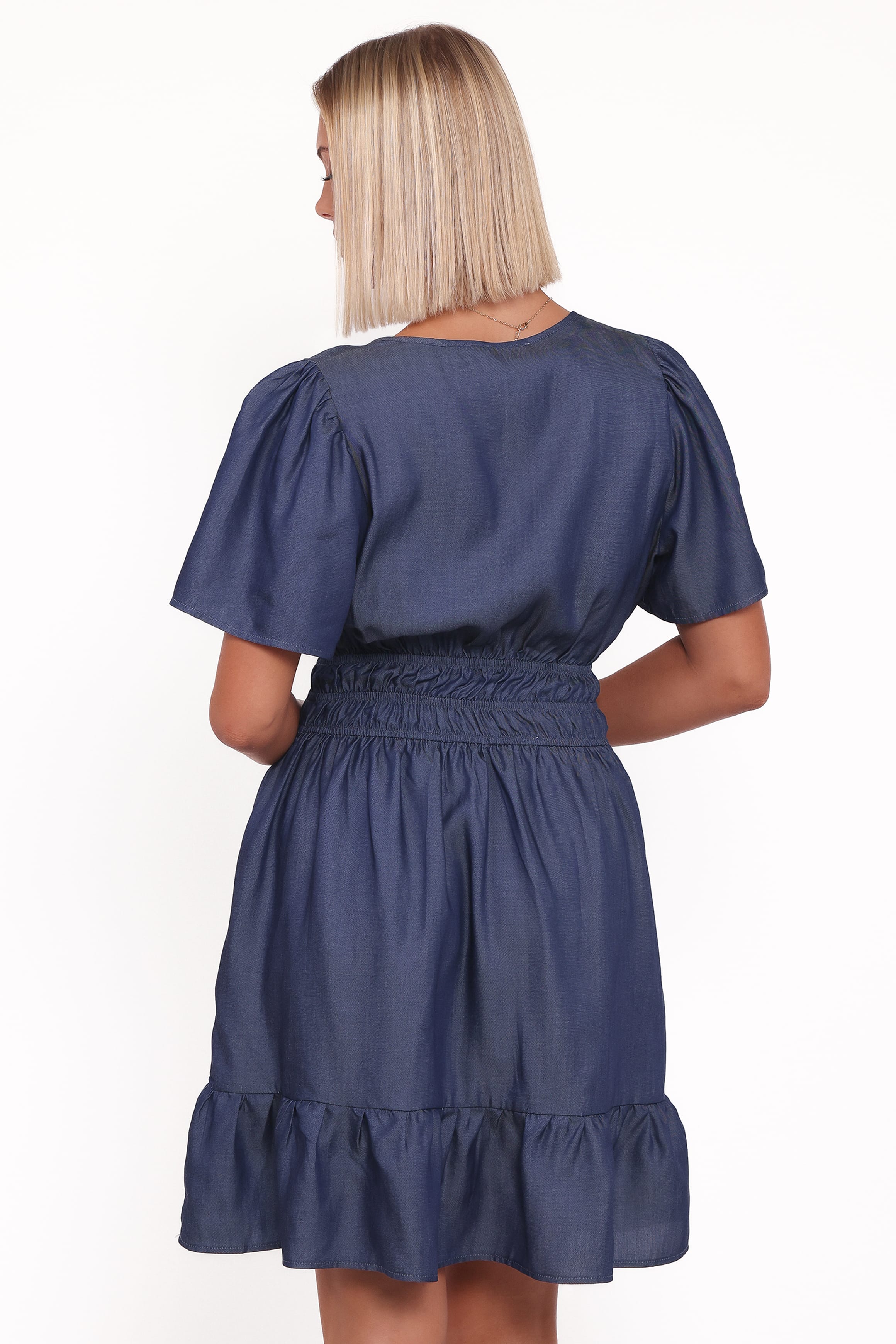 Petal and Pup USA DRESSES Morwenna Mini Dress - Chambray (Hold for Amazon)