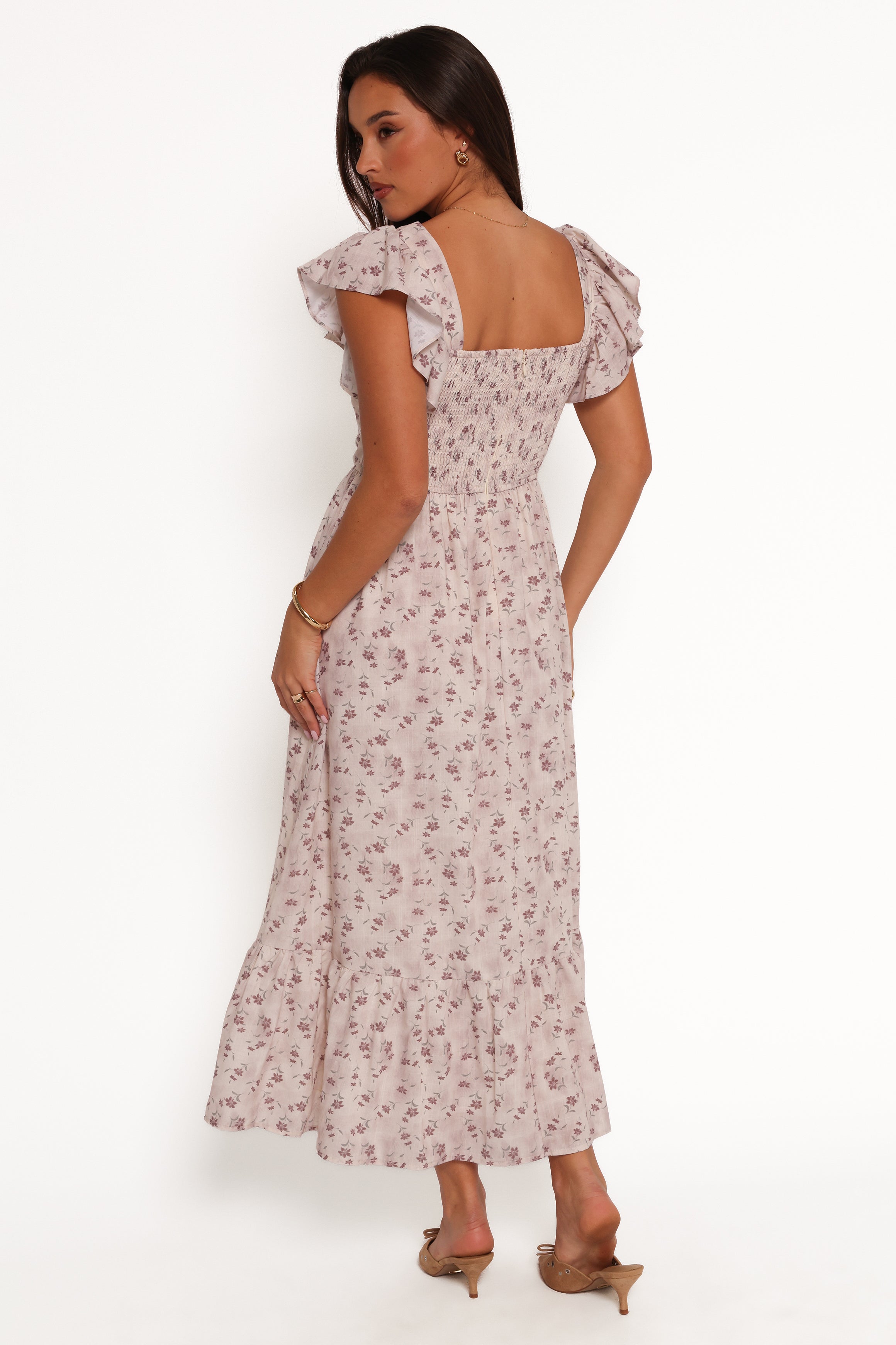 Petal and Pup USA DRESSES Myles Maxi Dress - Beige Floral