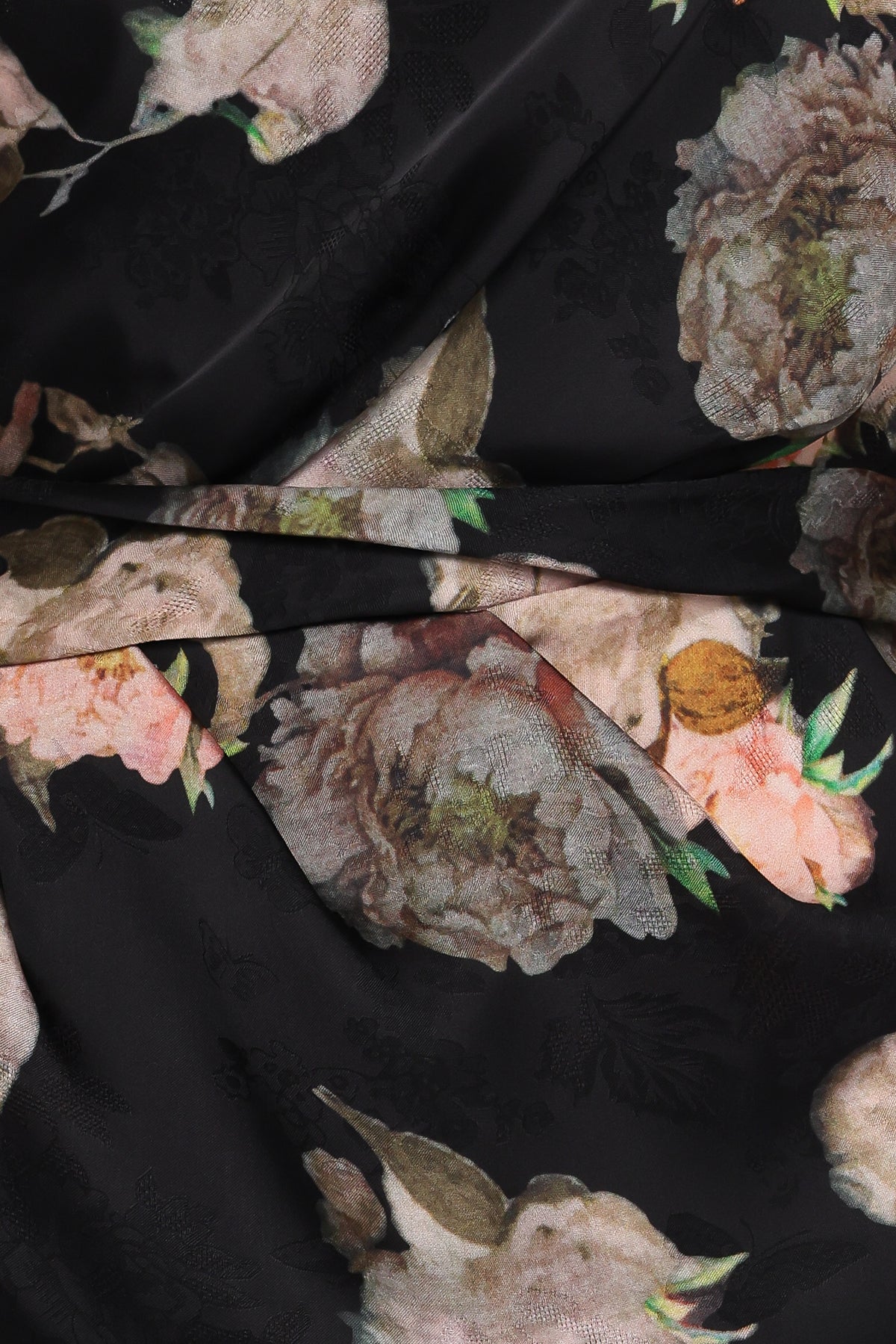 Petal & Pup Women's Nadia One-Shoulder Floral Gown - Black