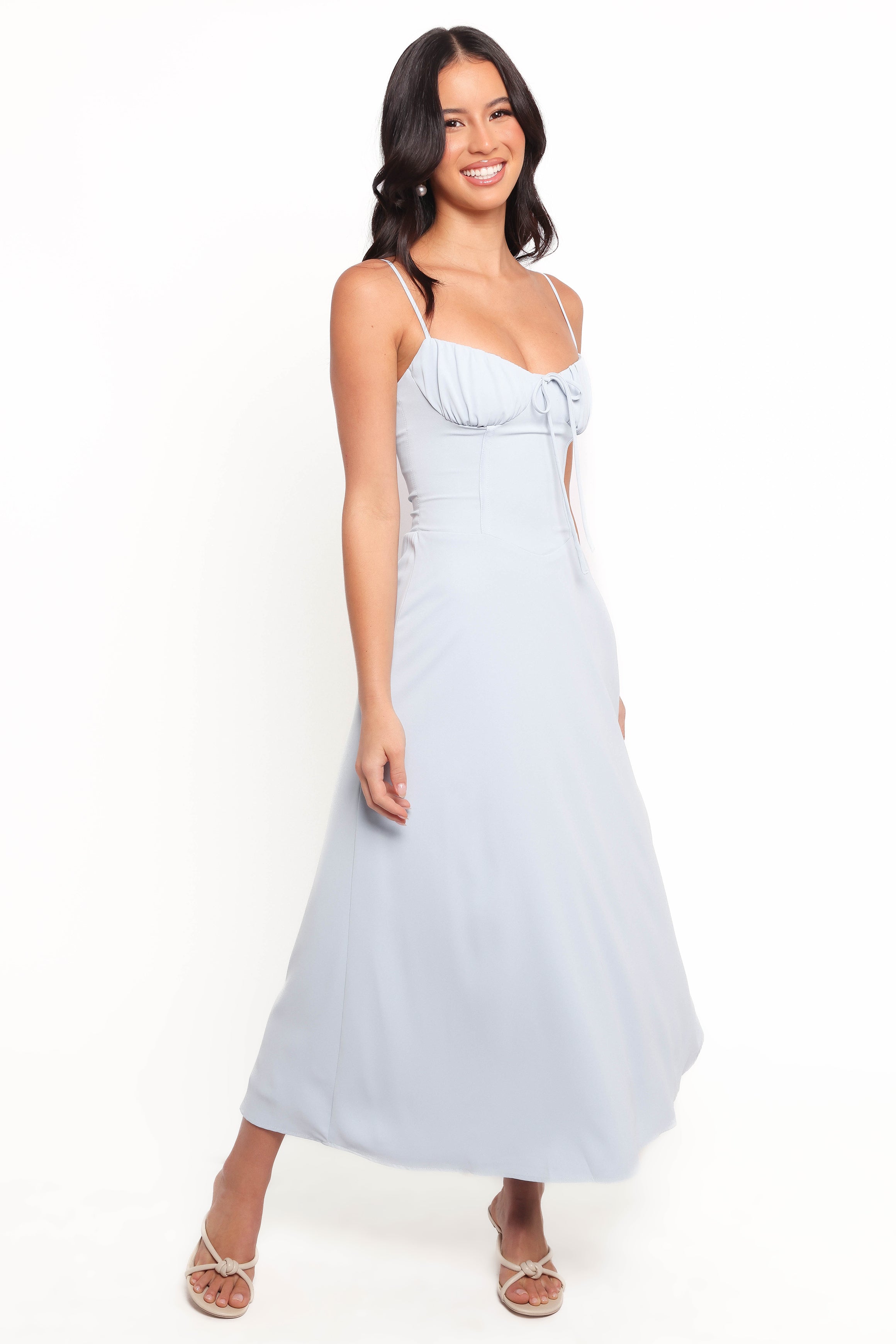 Petal and Pup USA DRESSES Nadina Midi Dress - Soft Blue