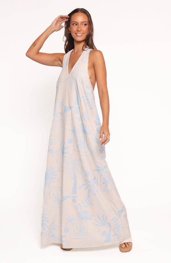 Petal and Pup USA DRESSES Naida Maxi Dress - Blue Soleil (Hold for Amazon)