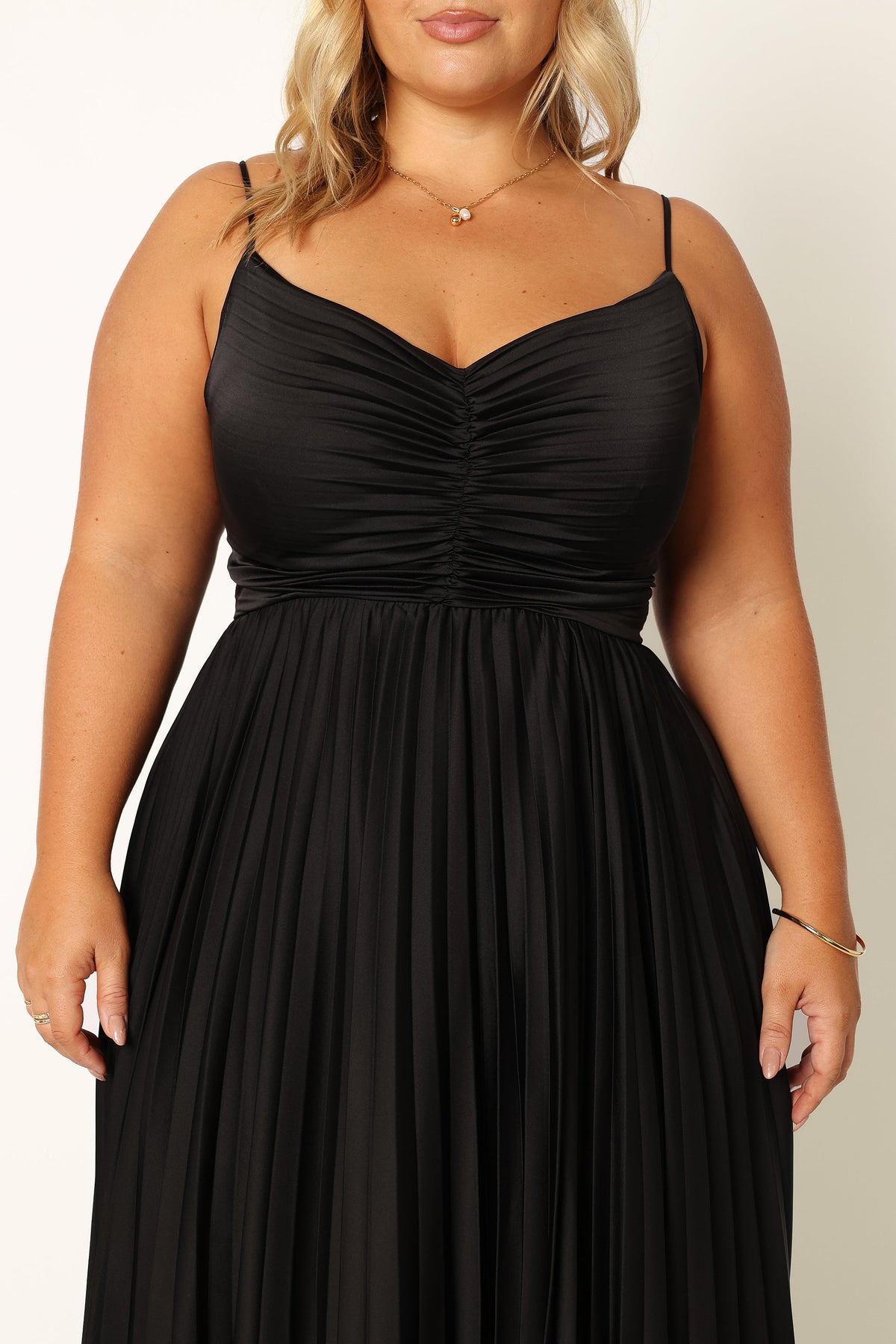 Naira Pleated Maxi Dress - Black, 6, Petal & Pup Naira Pleated Maxi Dress - Black, 6, Petal & Pup