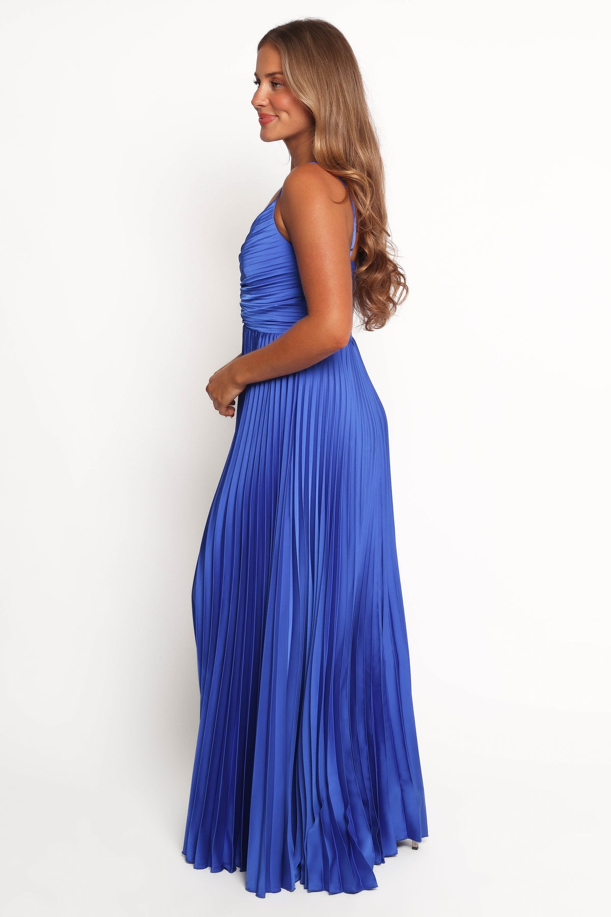 Petal and Pup Women's Naira Pleated Maxi Dress - Blue 2 Petal and Pup Women's Naira Pleated Maxi Dress - Blue 2