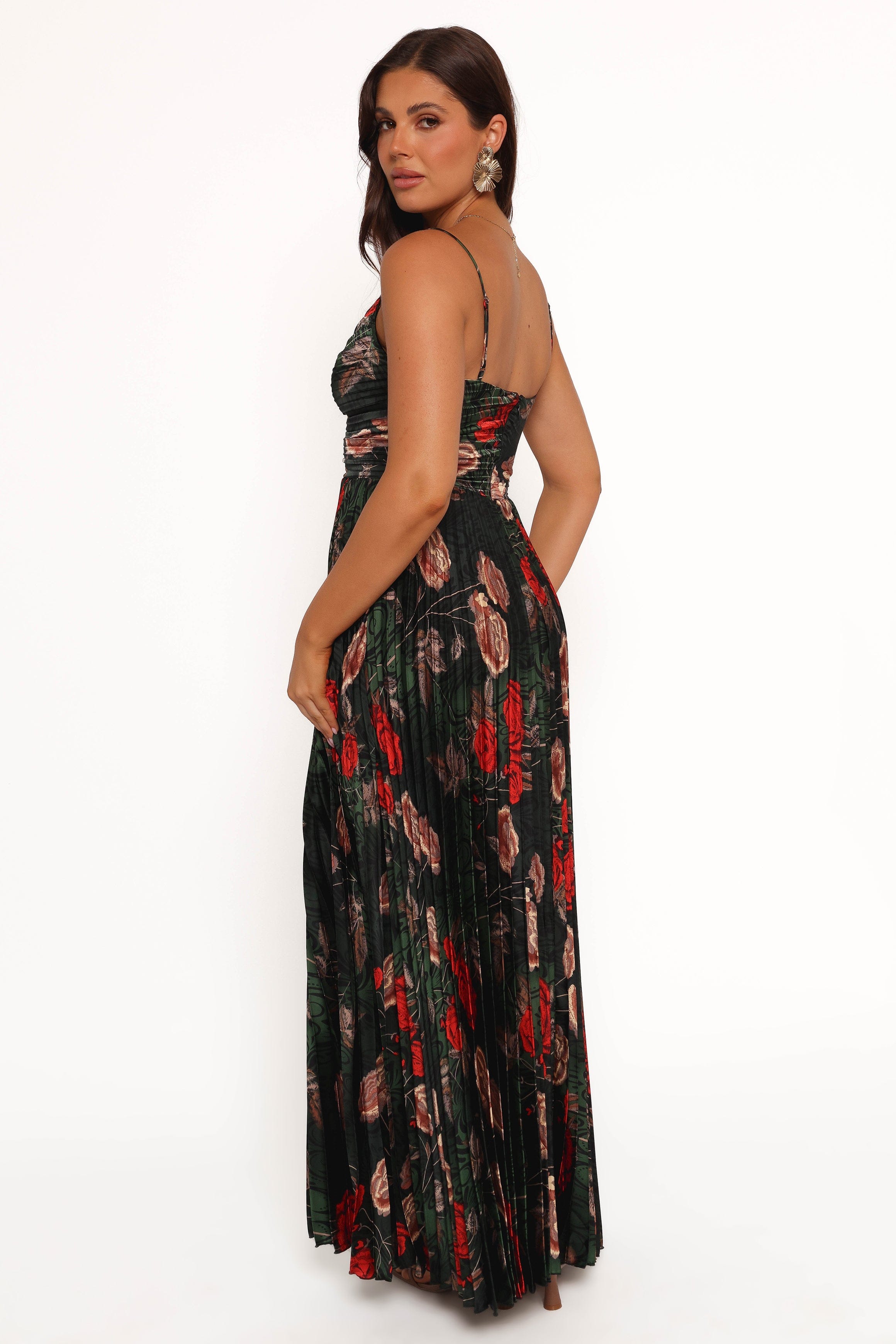 Petal and Pup Naira Pleated Maxi Dress - Green Floral 4 Petal and Pup Naira Pleated Maxi Dress - Green Floral 4