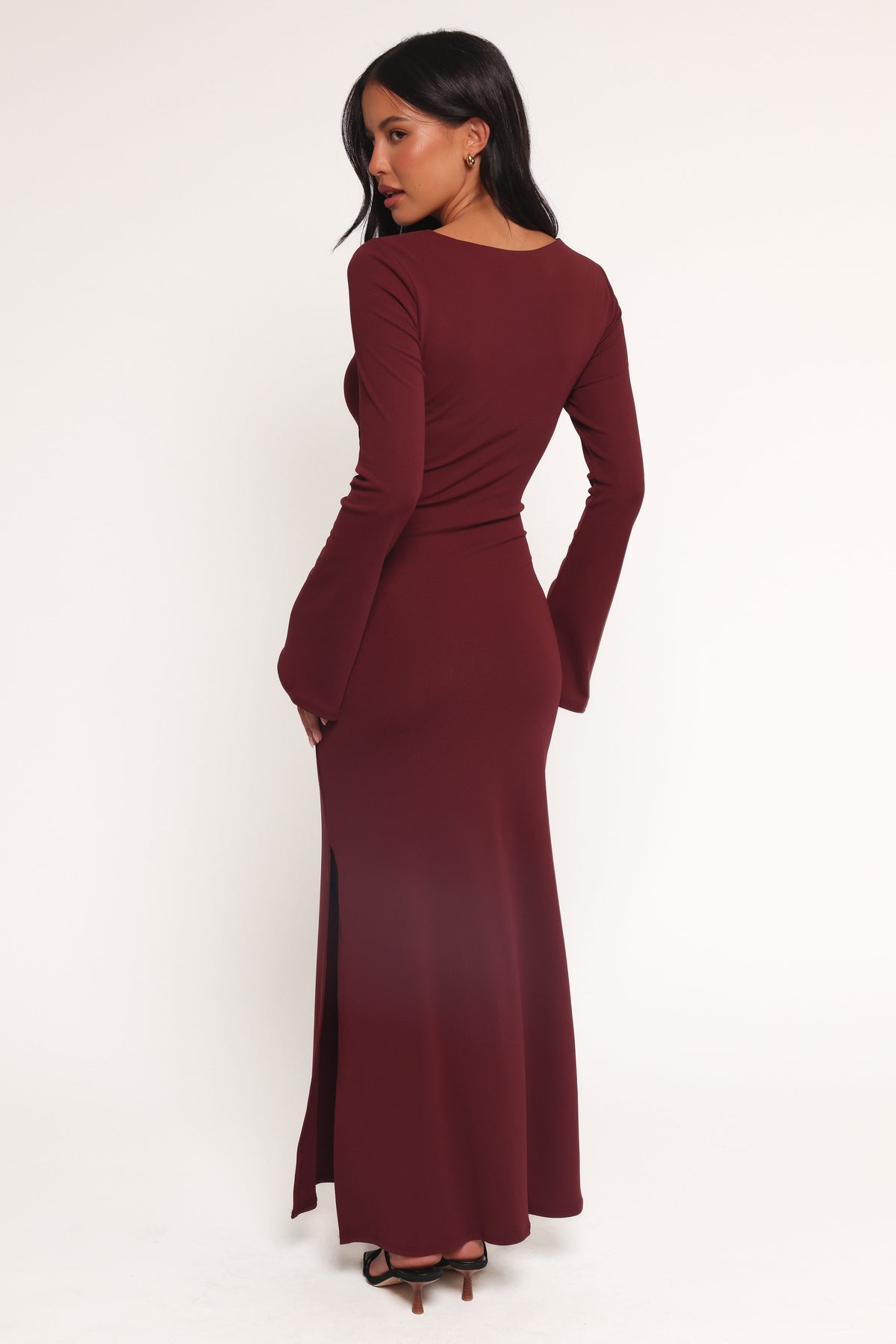womens long sleeve gold dress GLS by Gloria GL3624CL Prom Dress - Champagne