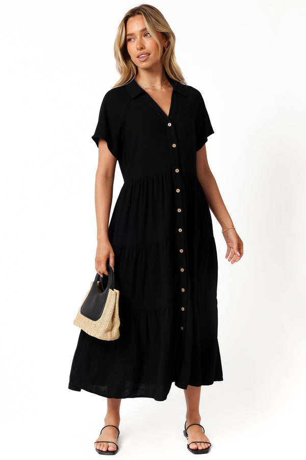 Petal and Pup USA DRESSES Natalya Midi Dress - Black