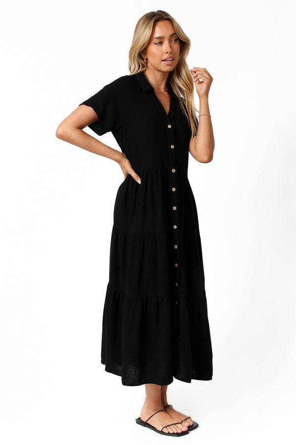 Petal and Pup USA DRESSES Natalya Midi Dress - Black