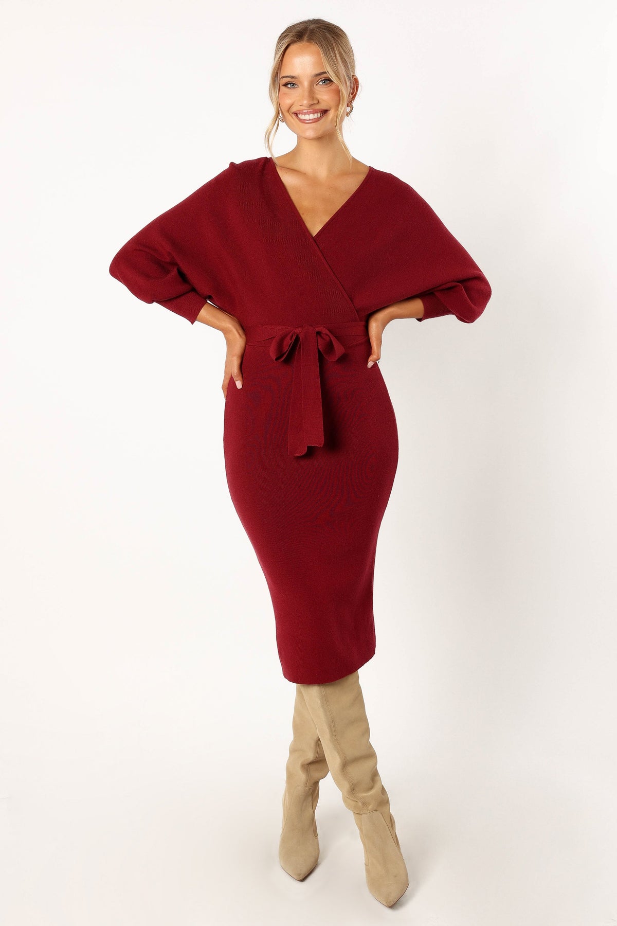 merlot long sleeve dress Petal and Pup Women's Nate Dress