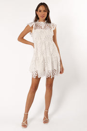 Petal and Pup USA DRESSES Nellie Mini Dress - Off White