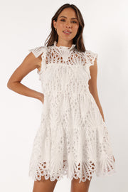 Petal and Pup USA DRESSES Nellie Mini Dress - Off White