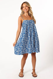 Neroda Mini Dress - Blue Print - Petal & Pup USA