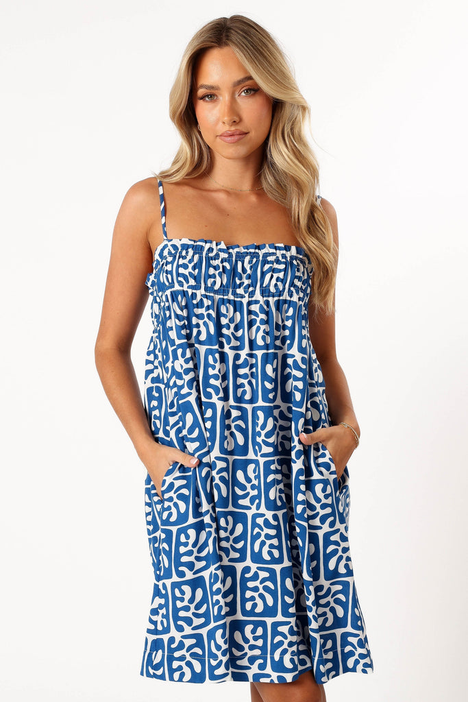 Neroda Mini Dress - Blue Print - Petal & Pup USA