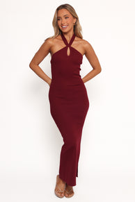 Petal and Pup USA DRESSES Nessa Midi Dress - Dark Cherry