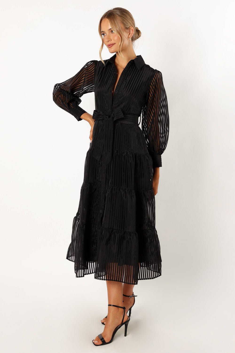 Neve Long Sleeve Maxi Dress - Black - Petal & Pup USA