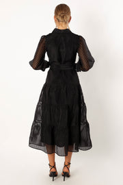 Petal and Pup USA DRESSES Neve Long Sleeve Maxi Dress - Black