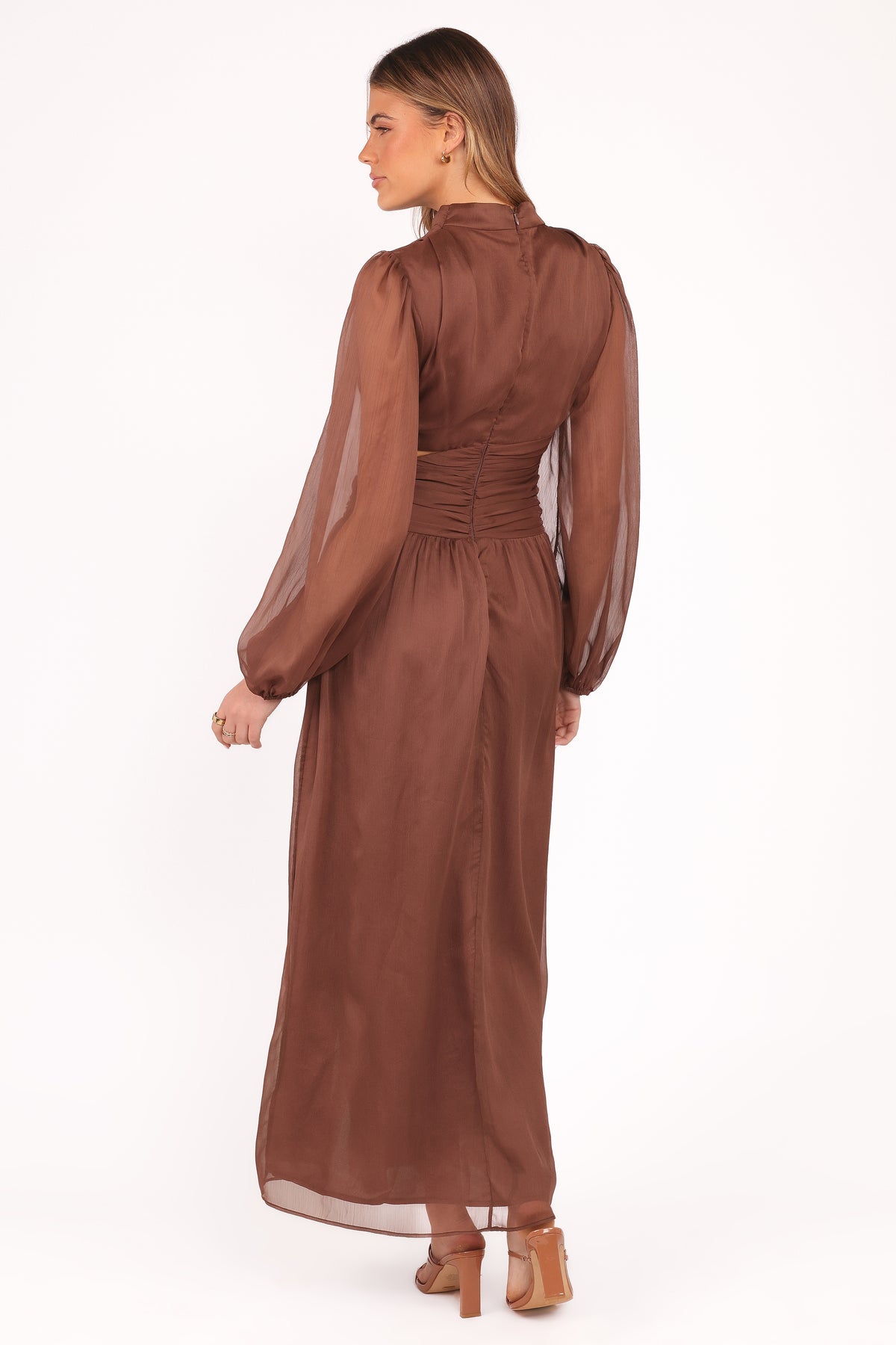 Petal and Pup Women's Neveah Long Sleeve Maxi Dress - Chocolate 16 Petal and Pup Women's Neveah Long Sleeve Maxi Dress - Chocolate 16