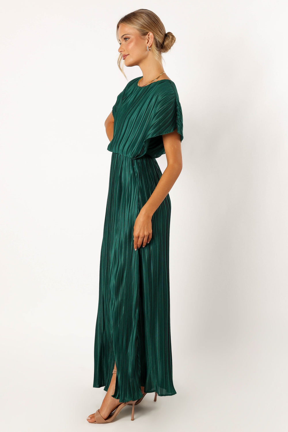 Petal and Pup USA DRESSES Neville Pleated Maxi Dress - Teal Green