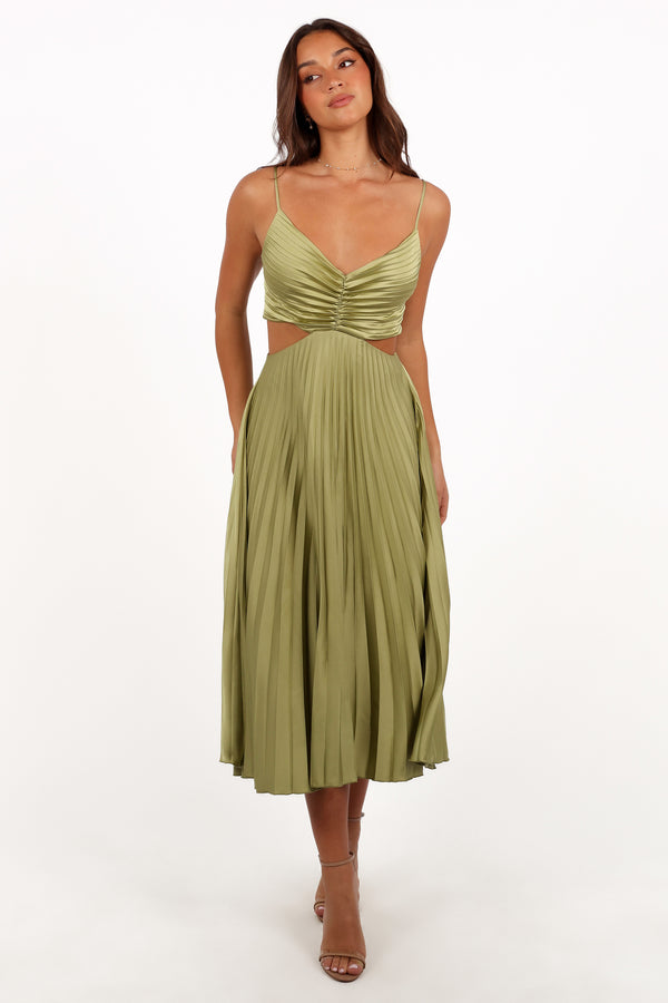 Petal and Pup USA DRESSES Niamh Midi Dress - Meadow Green