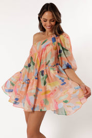 Petal and Pup USA DRESSES Nida One Shoulder Dress - Multi