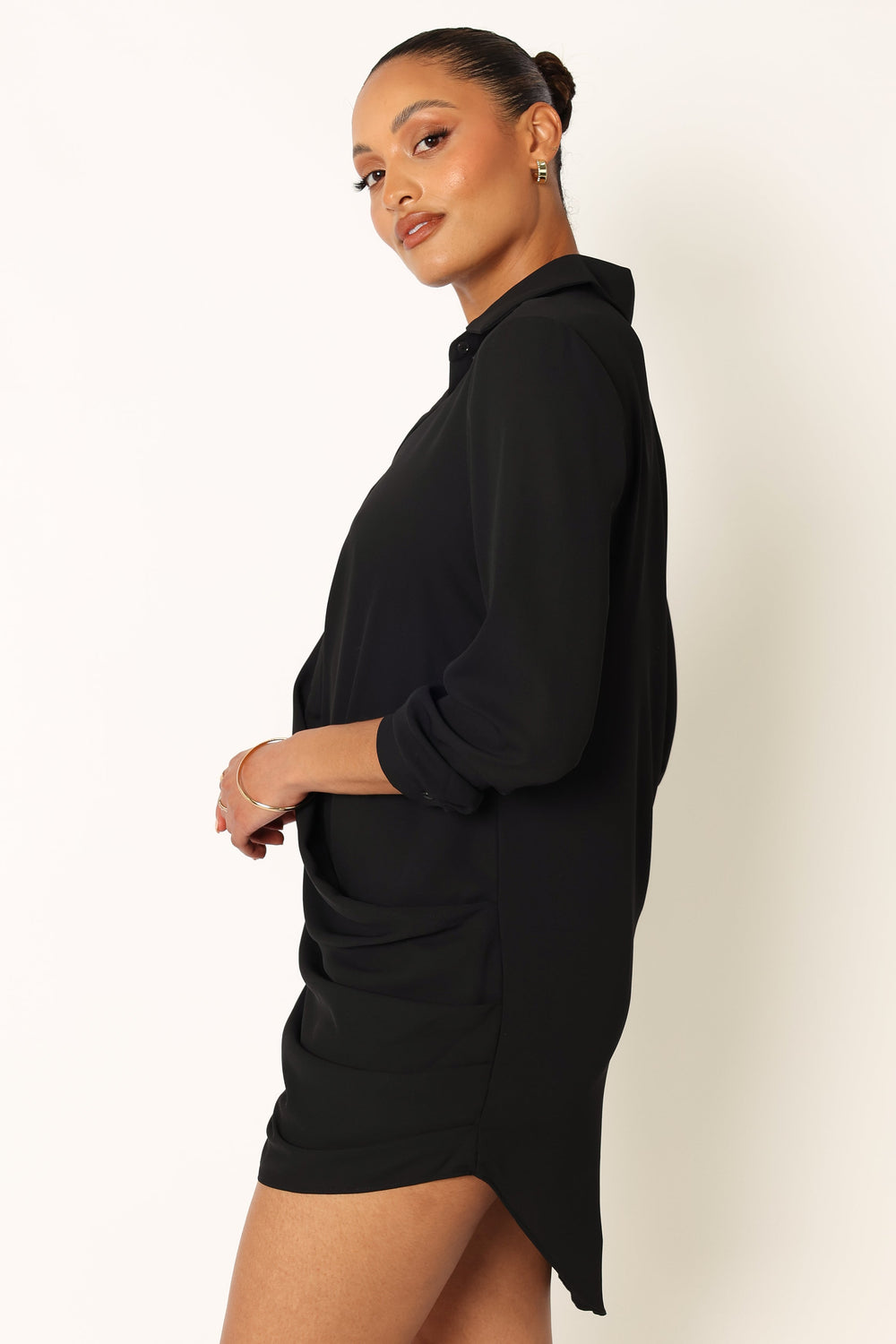 Niky Long Sleeve Mini Dress - Black - Petal & Pup USA