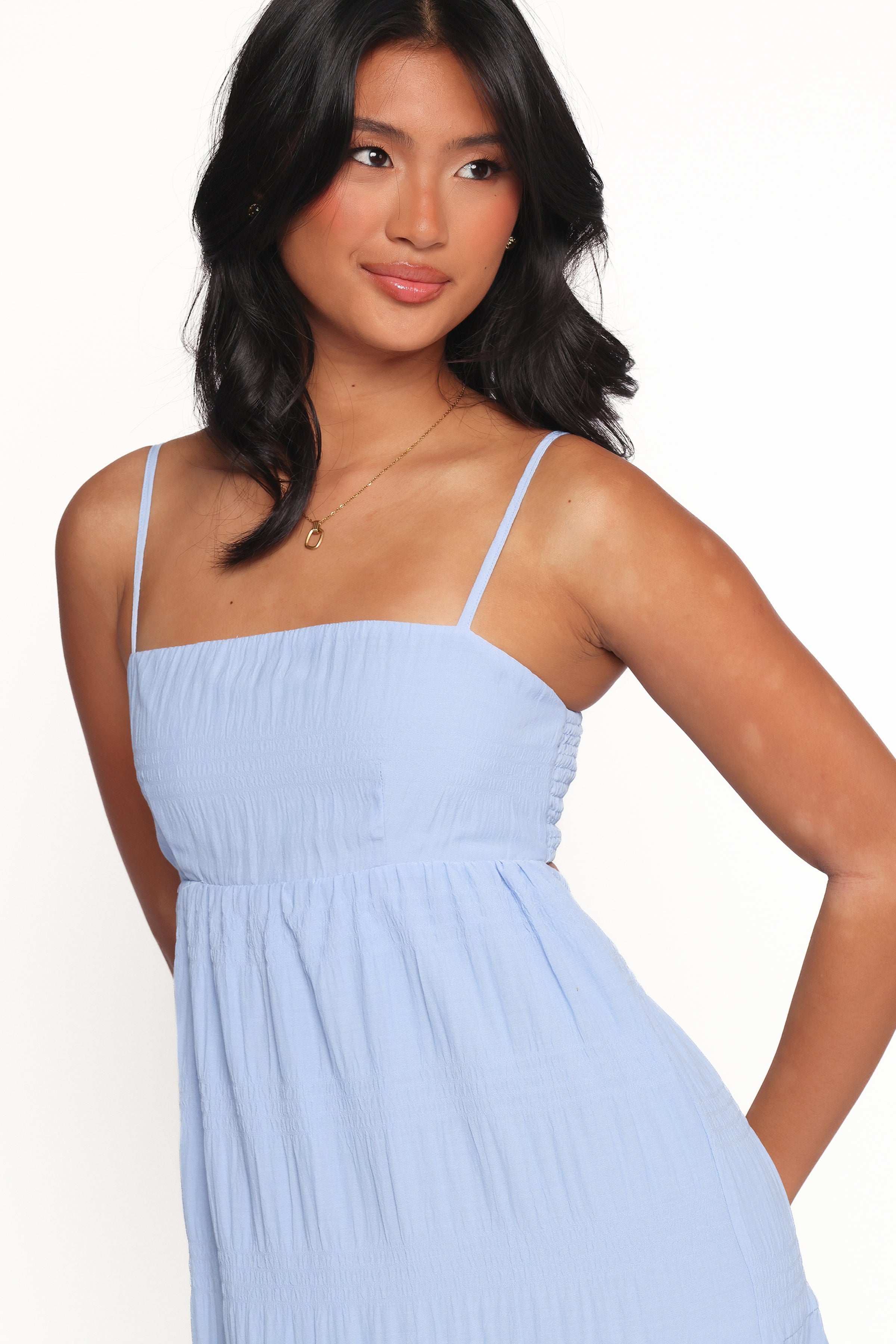 Petal and Pup USA DRESSES Nina Maxi Dress - Dusty Blue