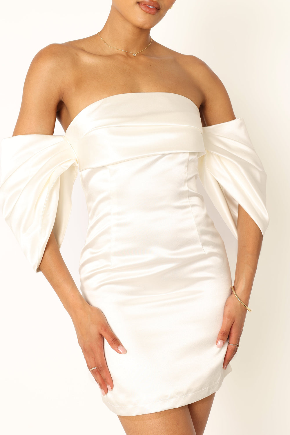 Petal and Pup USA DRESSES Nisha Strapless Mini Dress - White