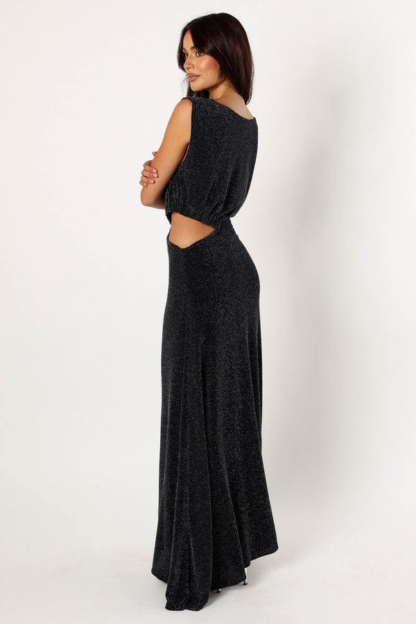 Petal and Pup USA DRESSES Nolah Maxi Dress - Black Sparkle