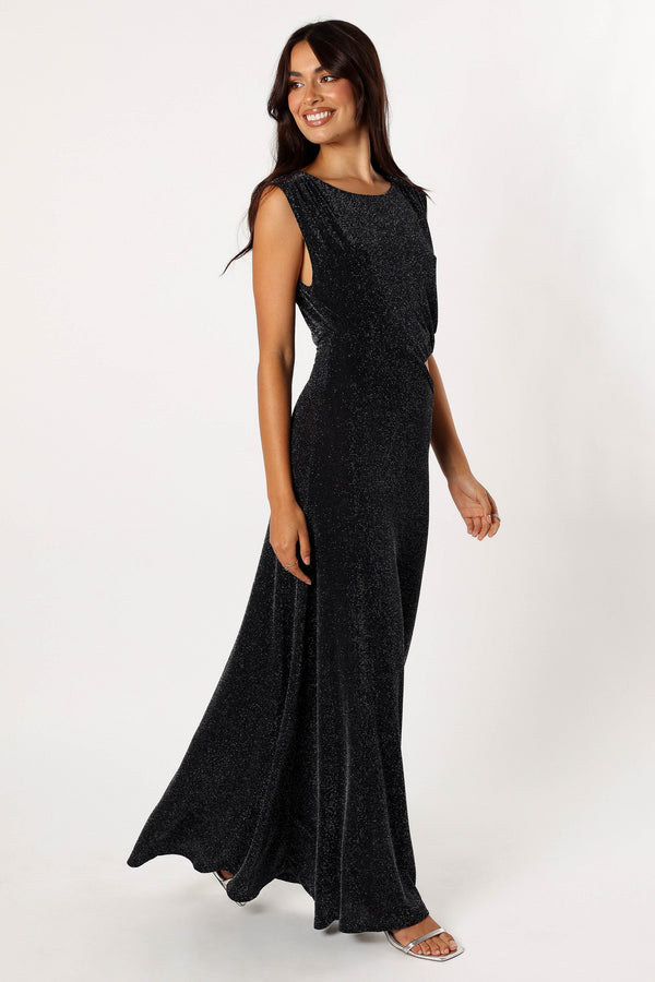 Petal and Pup USA DRESSES Nolah Maxi Dress - Black Sparkle