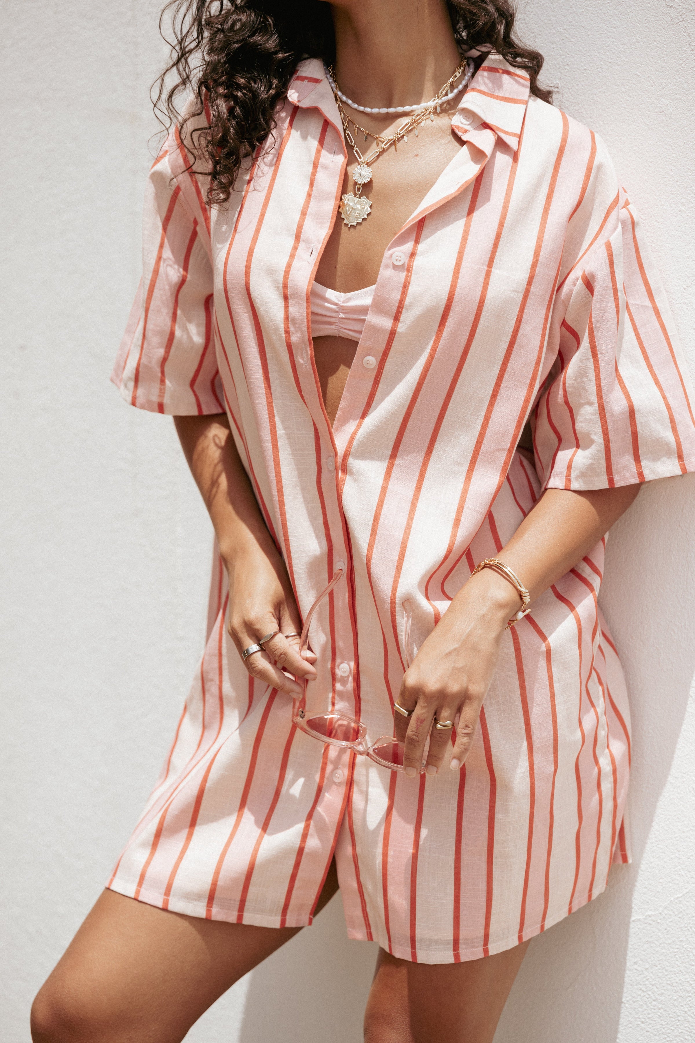 Petal and Pup USA DRESSES Norah Mini Dress - Pink Stripe (Hold for Amazon)