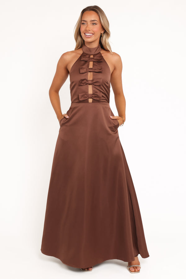 Petal and Pup USA DRESSES Norva Maxi Dress - Brown
