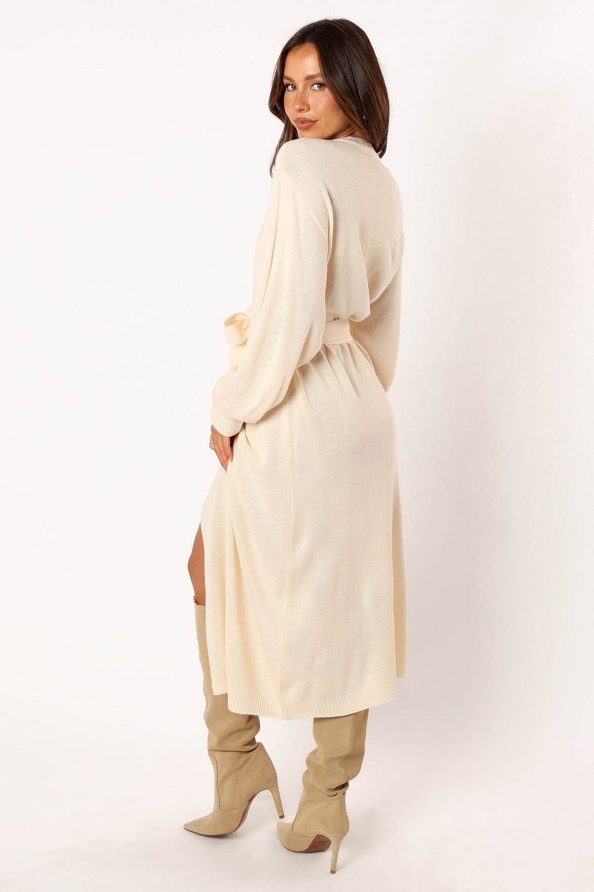 Petal and Pup Women's Nova Wrap Knit Midi Dress - Taupe Petal and Pup Women's Nova Wrap Knit Midi Dress - Taupe