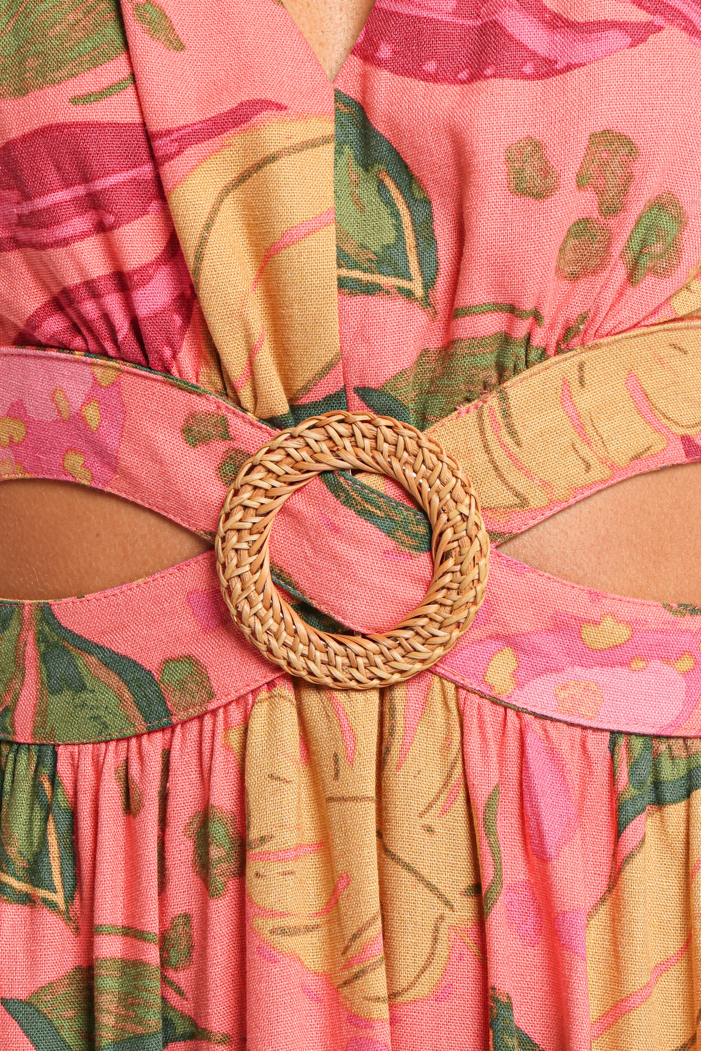 Petal and Pup USA DRESSES Oasis Midi Dress - Pink Rio