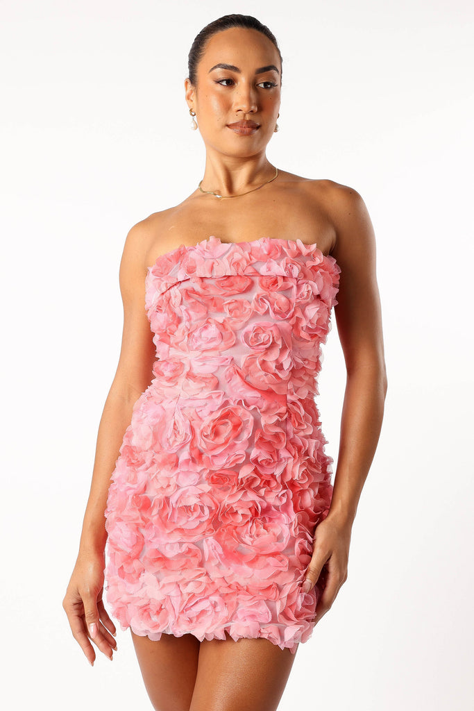 Petal-pink crepe Bubble Dress