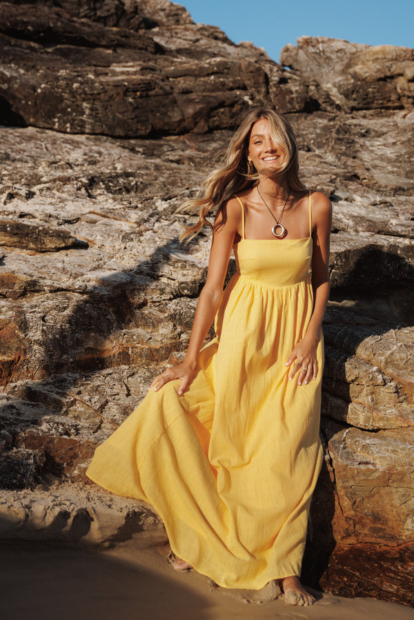 Shirley Maxi Dress - Butter Yellow