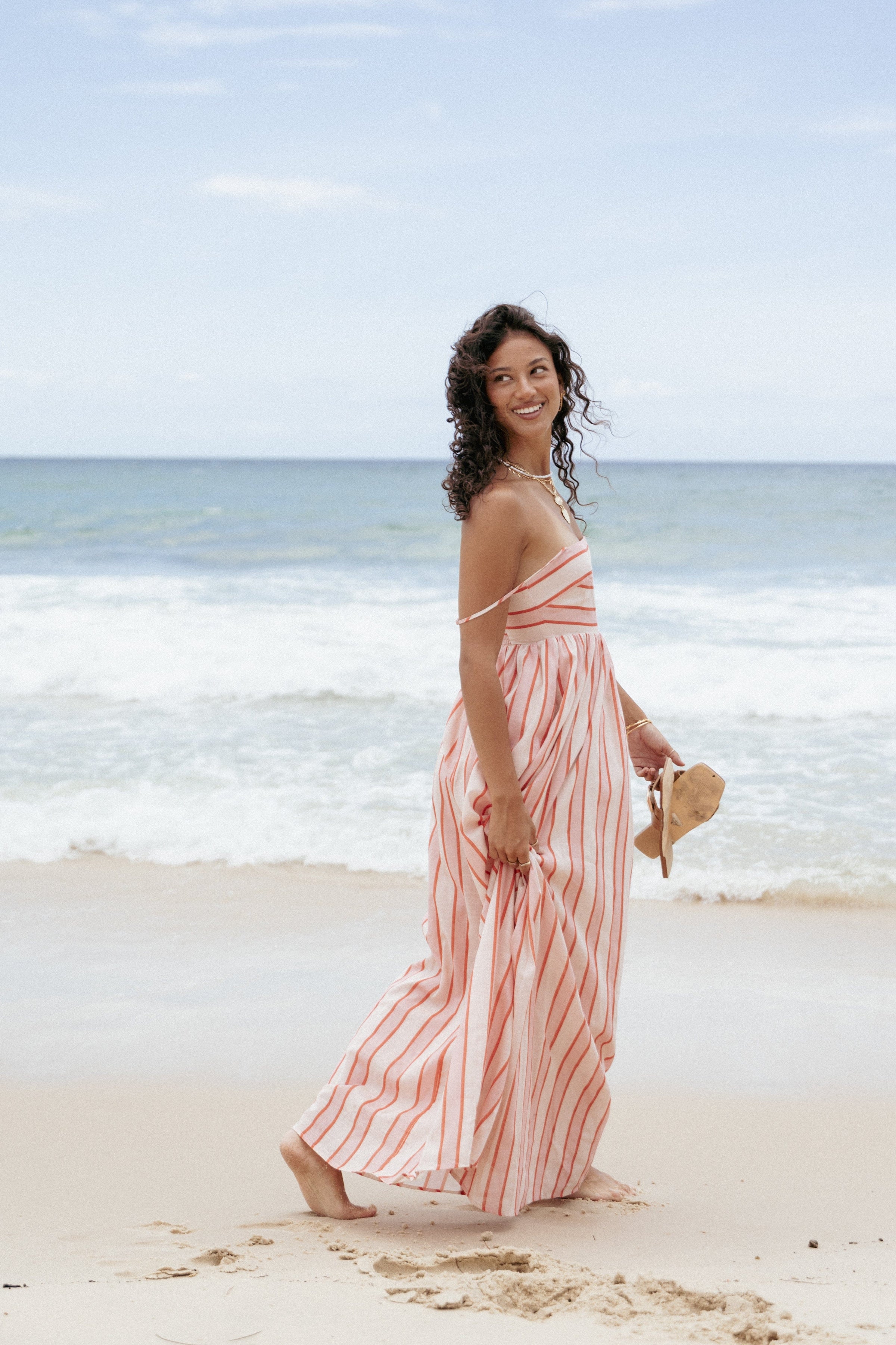 Odessa Maxi Dress - Pink Stripe, M, Petal & Pup Odessa Maxi Dress - Pink Stripe, M, Petal & Pup