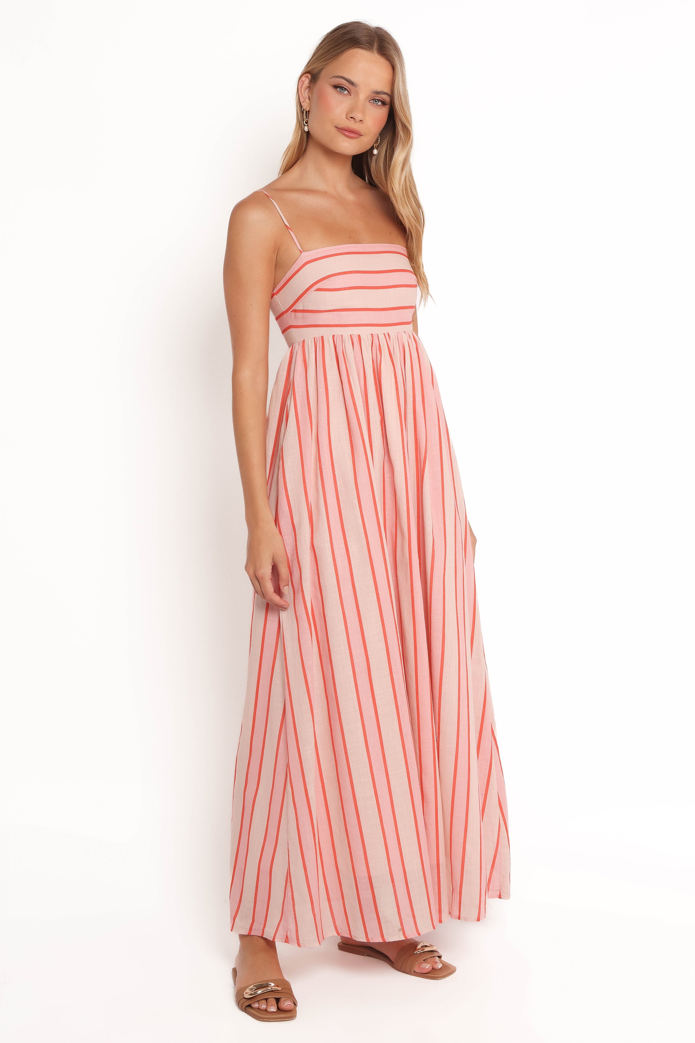 Petal and Pup USA DRESSES Odessa Maxi Dress - Pink Stripe