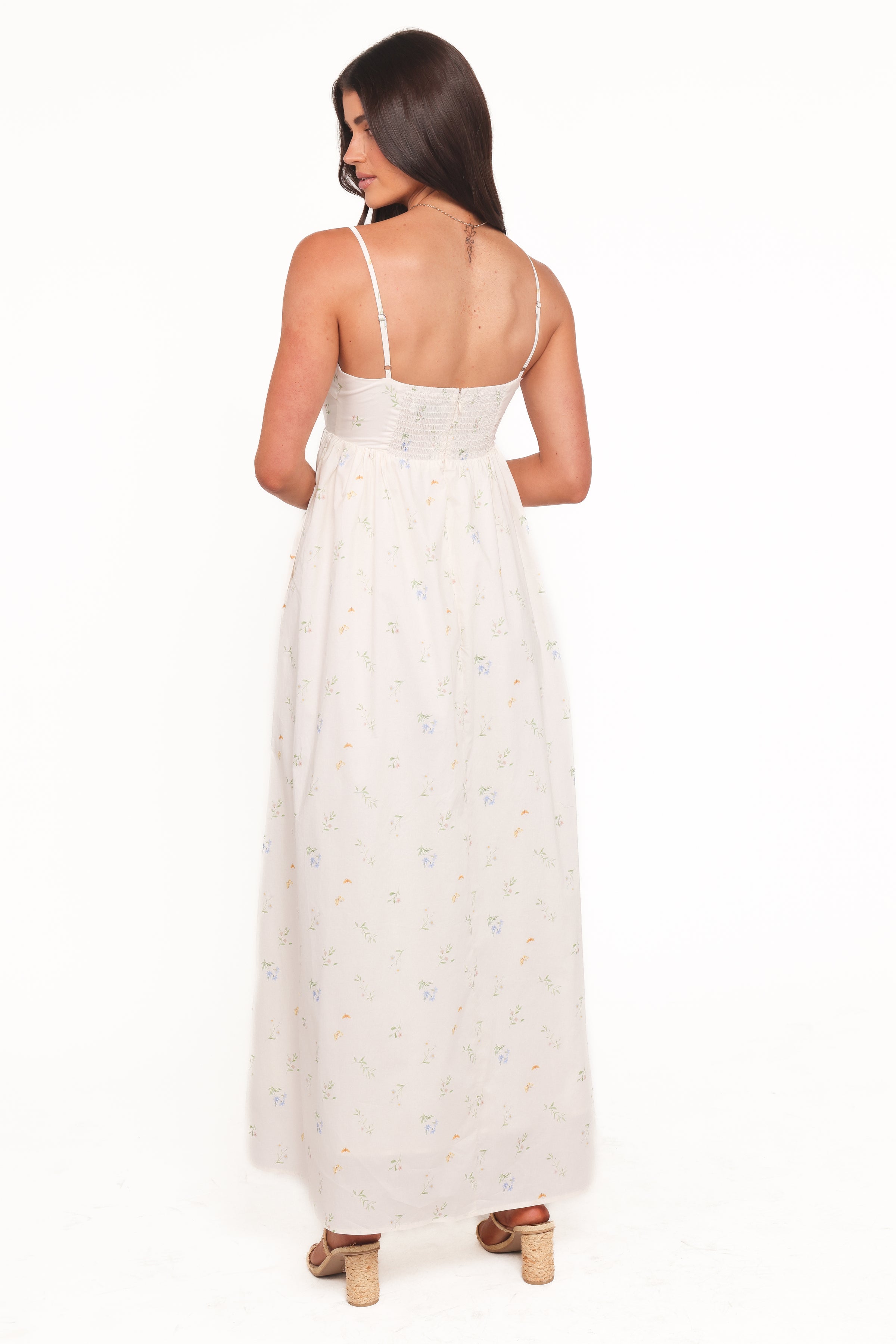 Petal and Pup USA DRESSES Odessa Maxi Dress - White Floral