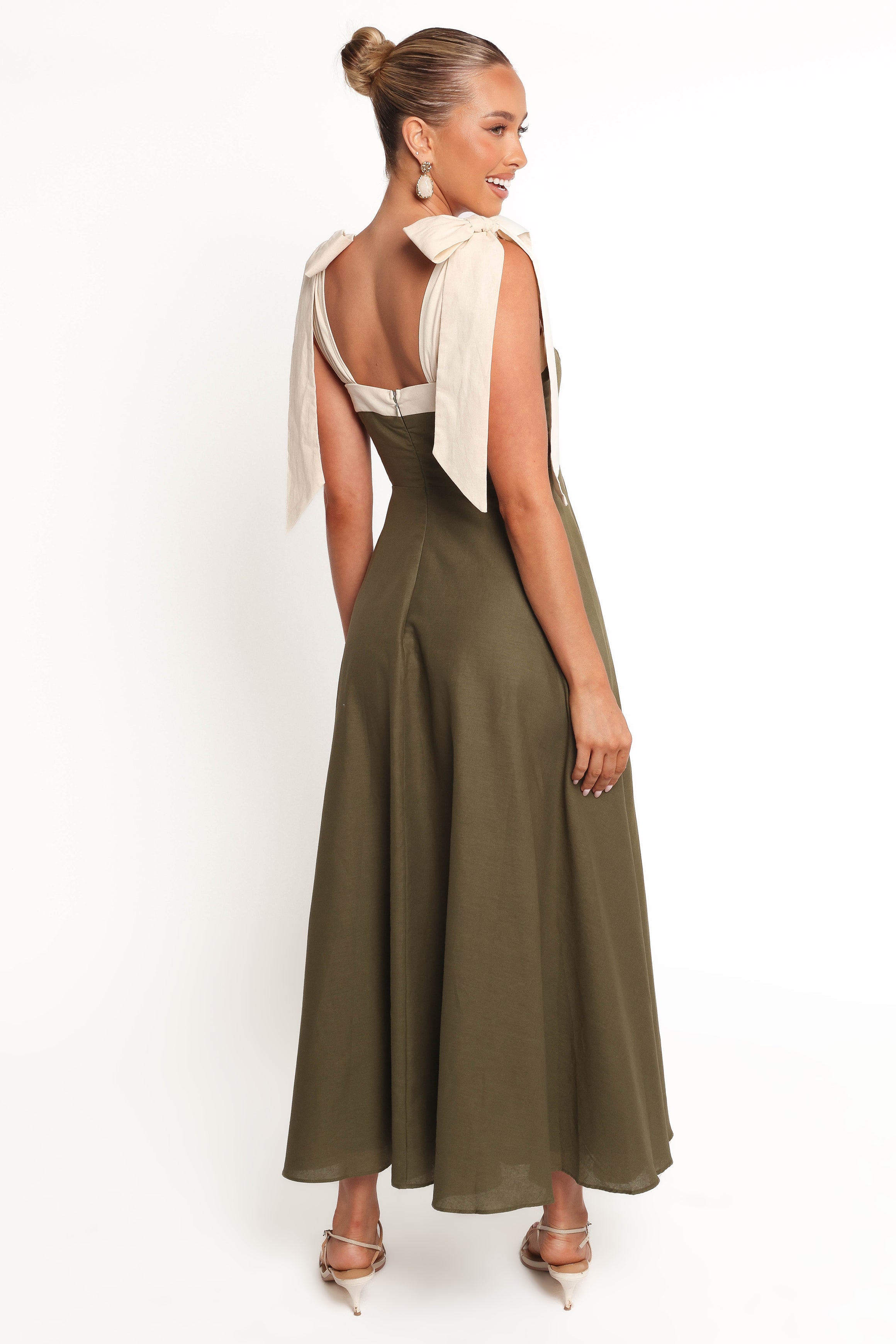 Petal and Pup USA DRESSES Olinda Midi Dress - Olive